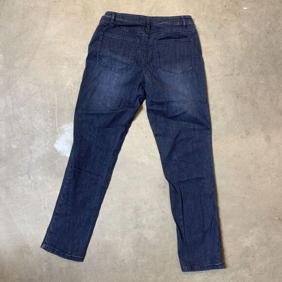 J. Jill Smooth Fit (4) Jeans - Pants Wome's Slim Ankle Denim Dark Blue - Picture 2 of 8